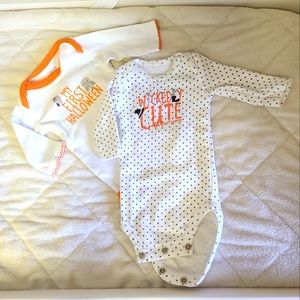 Halloween onesie pair - newborn girl